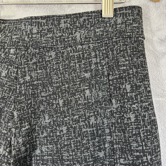Anne Klein Pants Womens 10 Black Geometric Ponte Knit Pull On Ankle Career Work - Picture 5 of 12